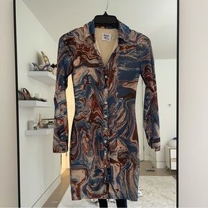 Princess Polly long sleeve mesh mini dress